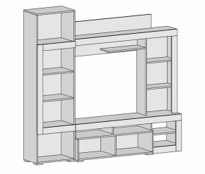 Гостиная Луизиана (Дуб сонома/Венге) в Ревде - revda.mebel-e96.ru