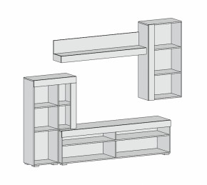 Гостиная Майами (Дуб Белый) в Ревде - revda.mebel-e96.ru