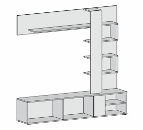 Гостиная Невада (дуб сонома/белый бриллиант) в Ревде - revda.mebel-e96.ru