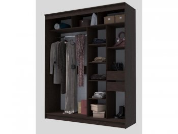 Шкаф-купе 2000 мм Гранд-1 ЛДСП/Зеркало, венге (Эра) в Ревде - revda.mebel-e96.ru