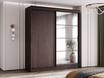 Шкаф-купе 2000 мм Гранд-1 ЛДСП/Зеркало, венге (Эра) в Ревде - revda.mebel-e96.ru