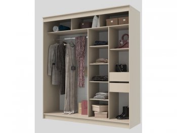 Шкаф-купе 2000 мм Гранд-1 ЛДСП/Зеркало, Сатин (Эра) в Ревде - revda.mebel-e96.ru