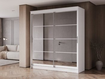 Шкаф-купе 2000 мм Гранд-1 зеркало/зеркало, белый (Эра) в Ревде - revda.mebel-e96.ru