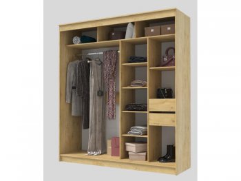 Шкаф-купе 2000 мм Гранд-1 ЛДСП, дуб вотан (Эра) в Ревде - revda.mebel-e96.ru