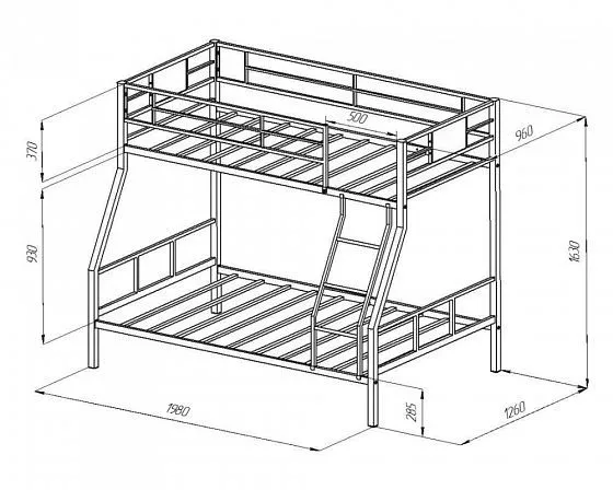 Кровать двухъярусная Гранада-1КВ с выкатной кроватью в Ревде - revda.mebel-e96.ru