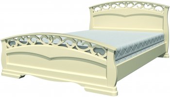 Кровать из массива Грация-1 Слоновая кость (БМ) в Ревде - revda.mebel-e96.ru