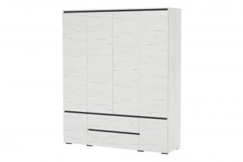 Шкаф 1800 мм 6С2Я 6дв, 2ящ. Гретта крафт белый (Памир) в Ревде - revda.mebel-e96.ru