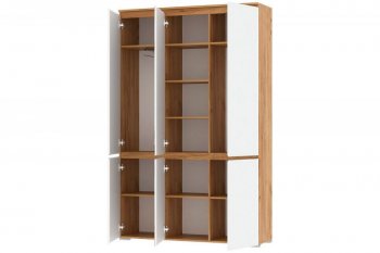 Шкаф 1350 мм 4С2ЗР с зерк. Гретта крафт золотой (Памир) в Ревде - revda.mebel-e96.ru