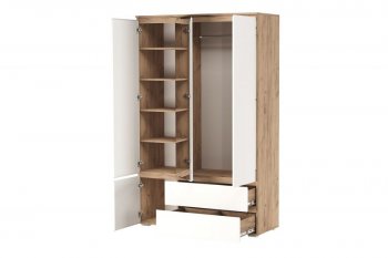 Шкаф 1300 мм 4С2Я с 1 зерк. Гретта крафт золотой (Памир) в Ревде - revda.mebel-e96.ru