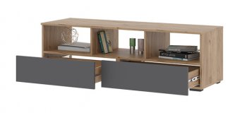 Тумба ТВ Хелен ТБ 02 графит (СтендМ) в Ревде - revda.mebel-e96.ru