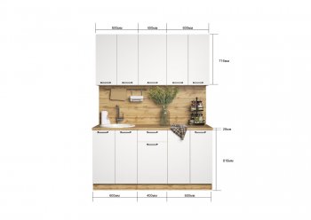 КУхонный гарнитур Хелмер 1600 мм (Сурская) в Ревде - revda.mebel-e96.ru