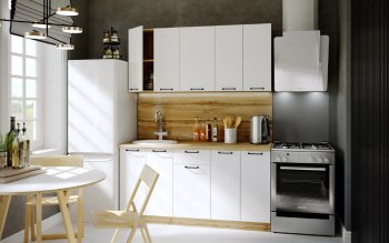КУхонный гарнитур Хелмер 1600 мм (Сурская) в Ревде - revda.mebel-e96.ru