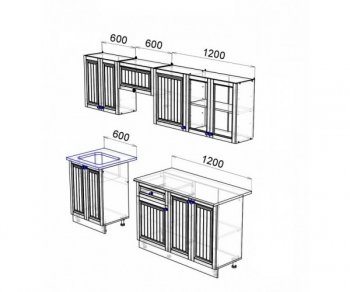 Кухонный гарнитур Хозяюшка 2400 Трюфель (Эра) в Ревде - revda.mebel-e96.ru