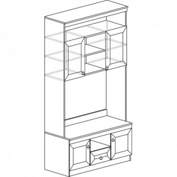 Шкаф многоцелевой Инна 610 денвер светлый (Яна) в Ревде - revda.mebel-e96.ru