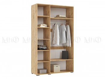 Шкаф 1350 мм Ирис с антресолью, крафт/графит (Миф) в Ревде - revda.mebel-e96.ru