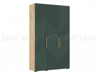 Шкаф 1350 мм Ирис с антресолью, крафт/грин (Миф) в Ревде - revda.mebel-e96.ru