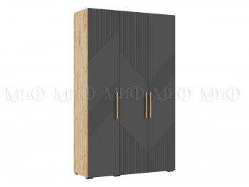 Шкаф 1350 мм Ирис с антресолью, крафт/графит (Миф) в Ревде - revda.mebel-e96.ru