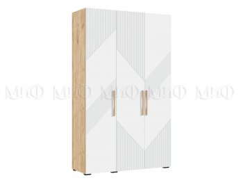 Шкаф 1350 мм Ирис с антресолью, крафт/белый (Миф) в Ревде - revda.mebel-e96.ru