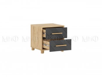 Тумба прикроватная Ирис крафт/графит, 2 шт (Миф) в Ревде - revda.mebel-e96.ru