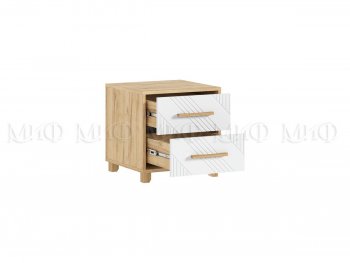 Тумба прикроватная Ирис крафт/белый, 2 шт (Миф) в Ревде - revda.mebel-e96.ru