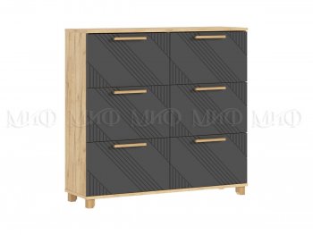 Обувница Ирис крафт/графит (Миф) в Ревде - revda.mebel-e96.ru