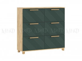Обувница Ирис крафт/грин (Миф) в Ревде - revda.mebel-e96.ru