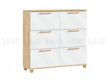 Обувница Ирис крафт/белый (Миф) в Ревде - revda.mebel-e96.ru