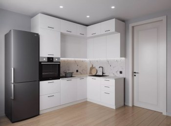 Кухонный гарнитур угловой Жемчуг 2200*1700 мм (Санвут) в Ревде - revda.mebel-e96.ru