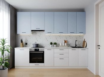 Кухонный гарнитур высокий Капри 3000 мм ЛДСП/МДФ (Санвут) в Ревде - revda.mebel-e96.ru