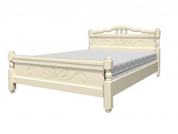 Кровать из массива Кариан-5 слоновая кость (БМ) в Ревде - revda.mebel-e96.ru