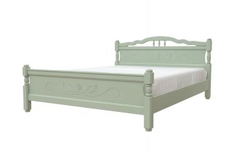 Кровать из массива Карина-5 Зеленый самшит (БМ) в Ревде - revda.mebel-e96.ru