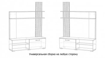 Стенка Каролина Дуб Вотан/Графит (Лин) в Ревде - revda.mebel-e96.ru
