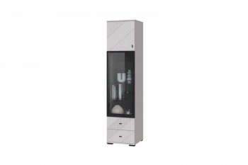 КАШЕМИР-гостиная Шкаф-витрина с 1ст.дв. и 2ящ. (МЛК) в Ревде - revda.mebel-e96.ru