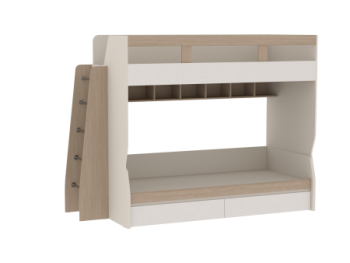 Кровать двухъярусная Каспер с прямой лестницей (СБК) в Ревде - revda.mebel-e96.ru