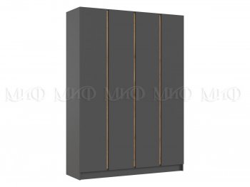 Шкаф 1600 мм 4-х створчатый Келвин графит  (Миф) в Ревде - revda.mebel-e96.ru