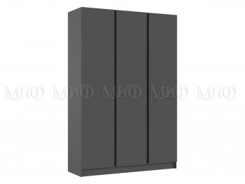 Шкаф 1500 мм 3-х створчатый Келвин графит  (Миф) в Ревде - revda.mebel-e96.ru