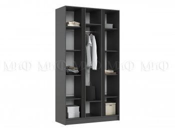 Шкаф 1200 мм 3-х ств. Келвин графит  (Миф) в Ревде - revda.mebel-e96.ru
