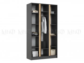 Шкаф 1200 мм 3-х ств. Келвин графит  (Миф) в Ревде - revda.mebel-e96.ru