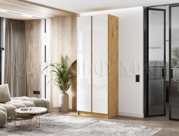 Шкаф 800 мм 2-х ств. Келвин крафт золотой/белый (Миф) в Ревде - revda.mebel-e96.ru