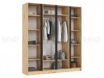 Шкаф 2000 мм 4-х ств. Келвин крафт золотой/белый (Миф) в Ревде - revda.mebel-e96.ru