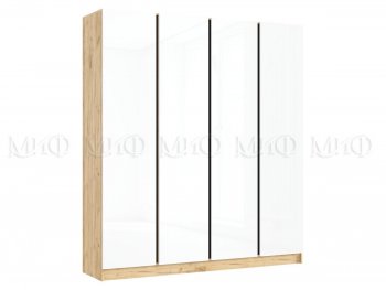 Шкаф 2000 мм 4-х ств. Келвин крафт золотой/белый (Миф) в Ревде - revda.mebel-e96.ru