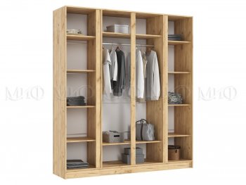 Шкаф 2000 мм 4-х ств. Келвин крафт золотой/белый (Миф) в Ревде - revda.mebel-e96.ru