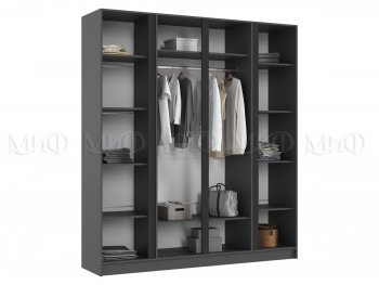 Шкаф 2000 мм 4-х ств. Келвин графит  (Миф) в Ревде - revda.mebel-e96.ru