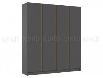 Шкаф 2000 мм 4-х ств. Келвин графит  (Миф) в Ревде - revda.mebel-e96.ru