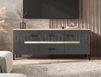 Тумба ТВ Ким графит софт (Миф) в Ревде - revda.mebel-e96.ru