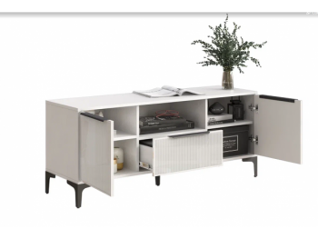 Тумба ТВ на 1350 Кимберли белый (Handis) в Ревде - revda.mebel-e96.ru