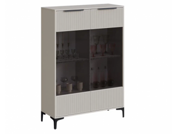 Шкаф со стеклом Кимберли кашемир (Handis) в Ревде - revda.mebel-e96.ru