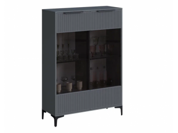 Шкаф со стеклом Кимберли графит (Handis) в Ревде - revda.mebel-e96.ru
