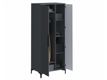 Шкаф 800 мм 2-створчатый Кимберли графит (Handis) в Ревде - revda.mebel-e96.ru