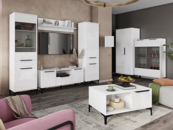 Стенка Кимберли белый, модульная (Handis) в Ревде - revda.mebel-e96.ru